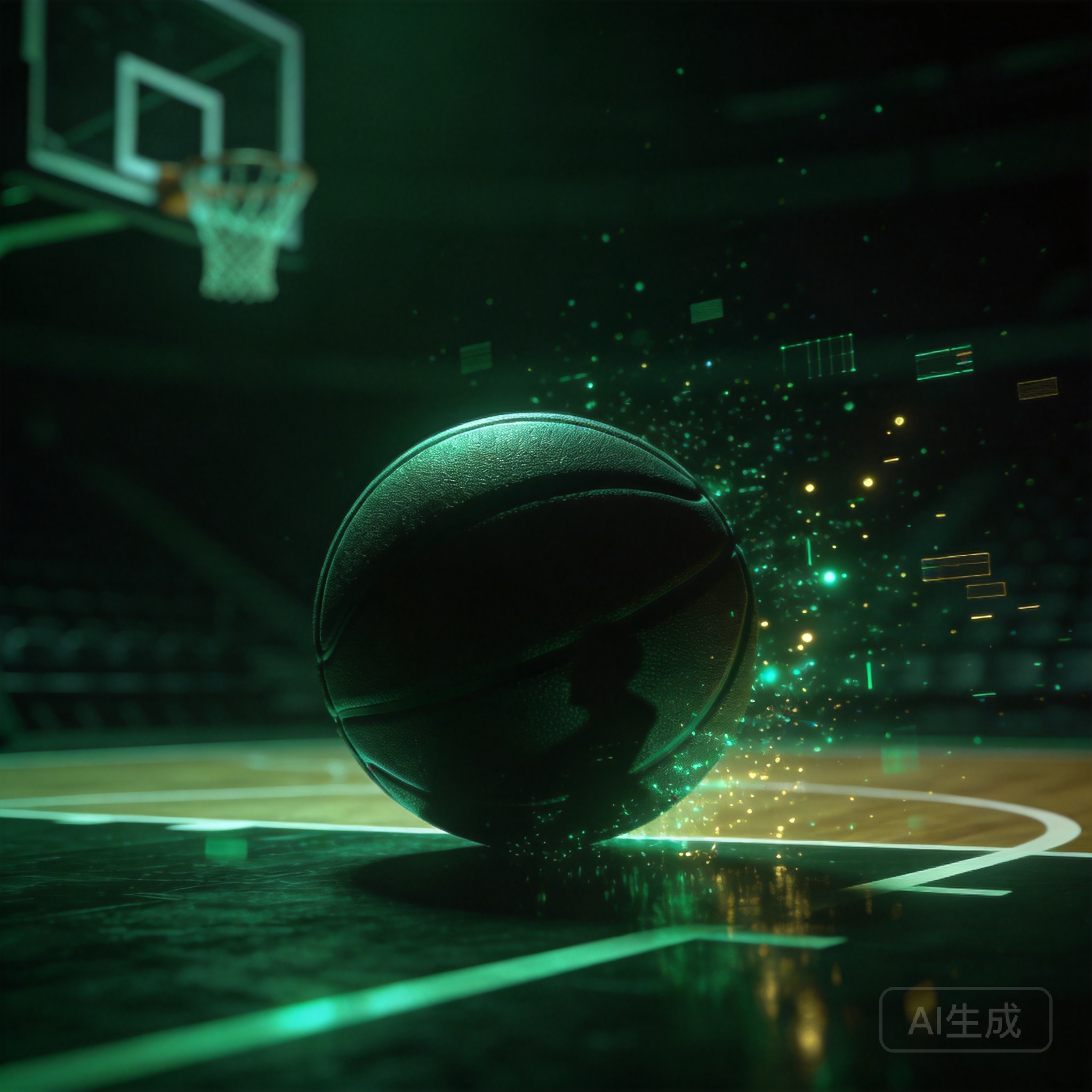 NBA比分主题插画